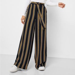 Tie Waist Striped Pants